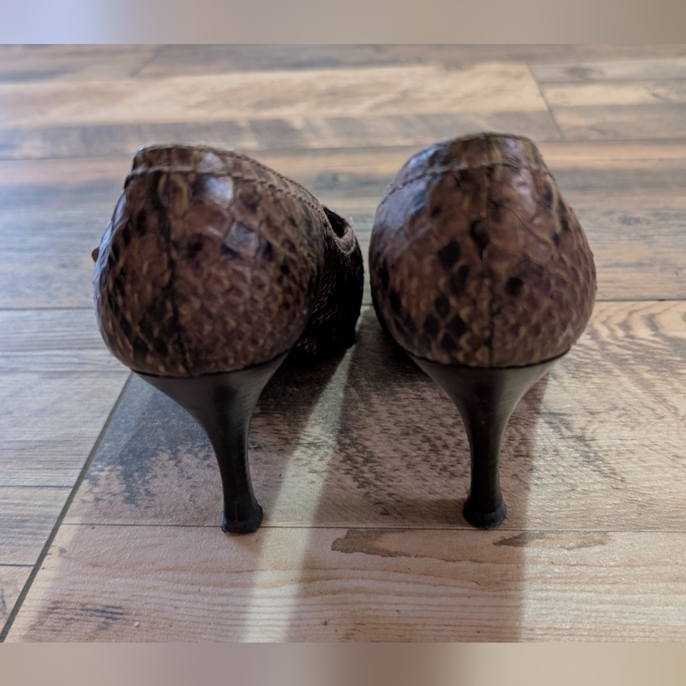 Stuart Weitzman Python Heels Size 7.5 - Picture 3 of 6